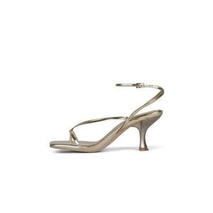NEW JEFFREY CAMPBELL women's fluxx strappy sandal in light gold metallic